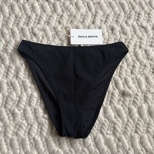 Zulu & Zephyr Black High-Cut Swim Bottoms